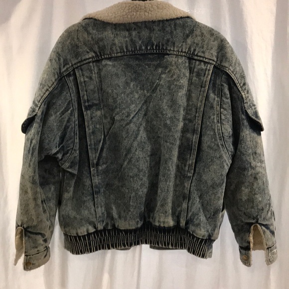 Sherpa lined vintage denim jacket - Picture 3 of 4